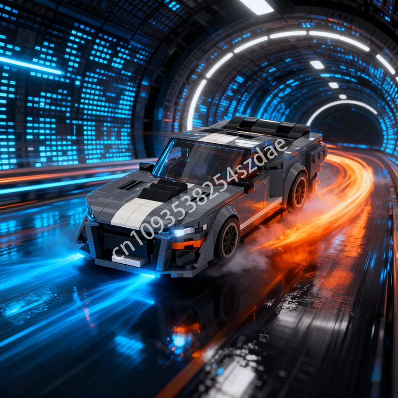 

419pcs MOC City Champions Forded Mustangesd Shelby Model Building Blocks Christmas Gift Creative Idea Toy Brick Kids Birthday