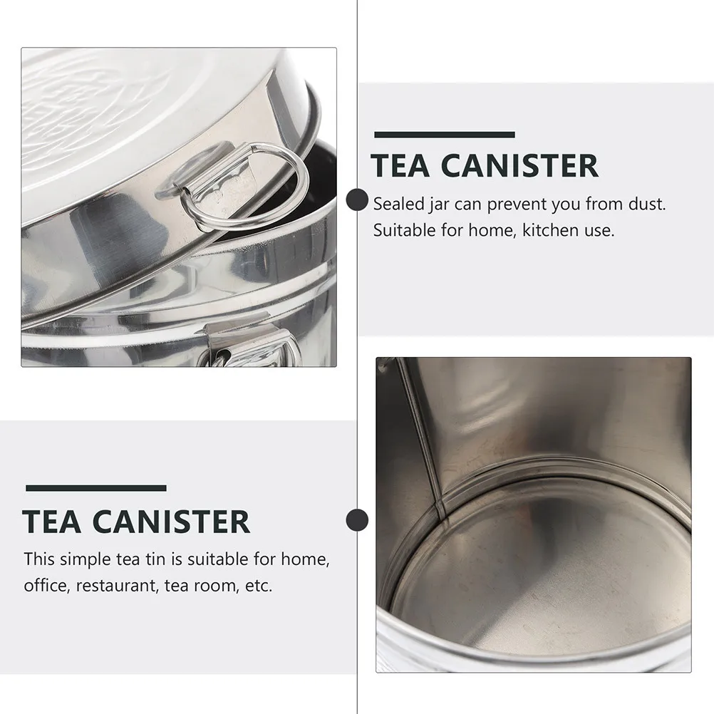 

Stainless Steel Tea Leaf Canister Airtight Coffee Bean Storage Container Kitchen Pantry Jar For Sugar Flour Rice Pet Food