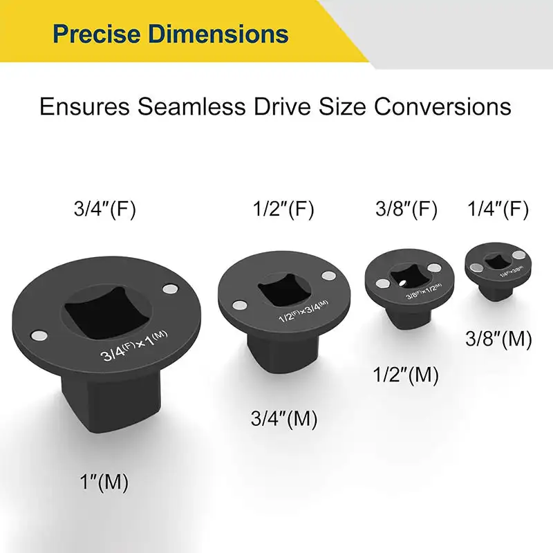 

Инструменты для комфинированных помещений, низкопрофильный ударный адаптер, набор адаптеров с храповым механизмом, набор из 4 шт.