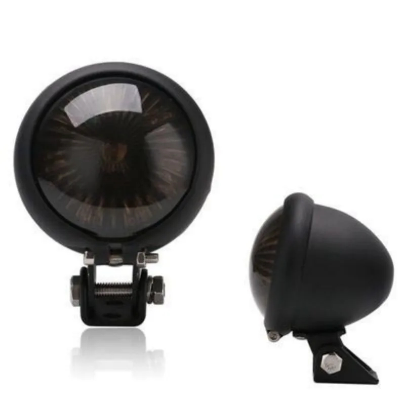 Rear Tail Light High Brightness Small Round Retro Motorcycle LED Brake Tail Signal Light For Harley Cafe Racer Honda Yamaha