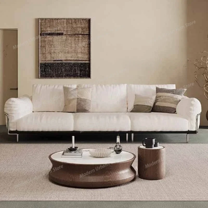 Fabric Minimalistic Sofa Lounge Modern Nordic Sitting Italian Accent Sofa Apartment Modern Pliable Divano Living Room Furniture
