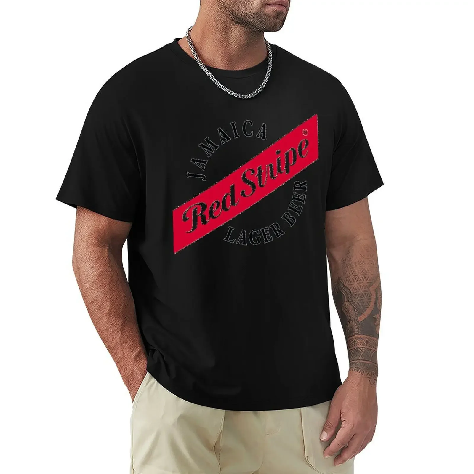 

Jamaica Red Stripe Lager Beer Essential T-Shirt anime stuff vintage mens white t shirts