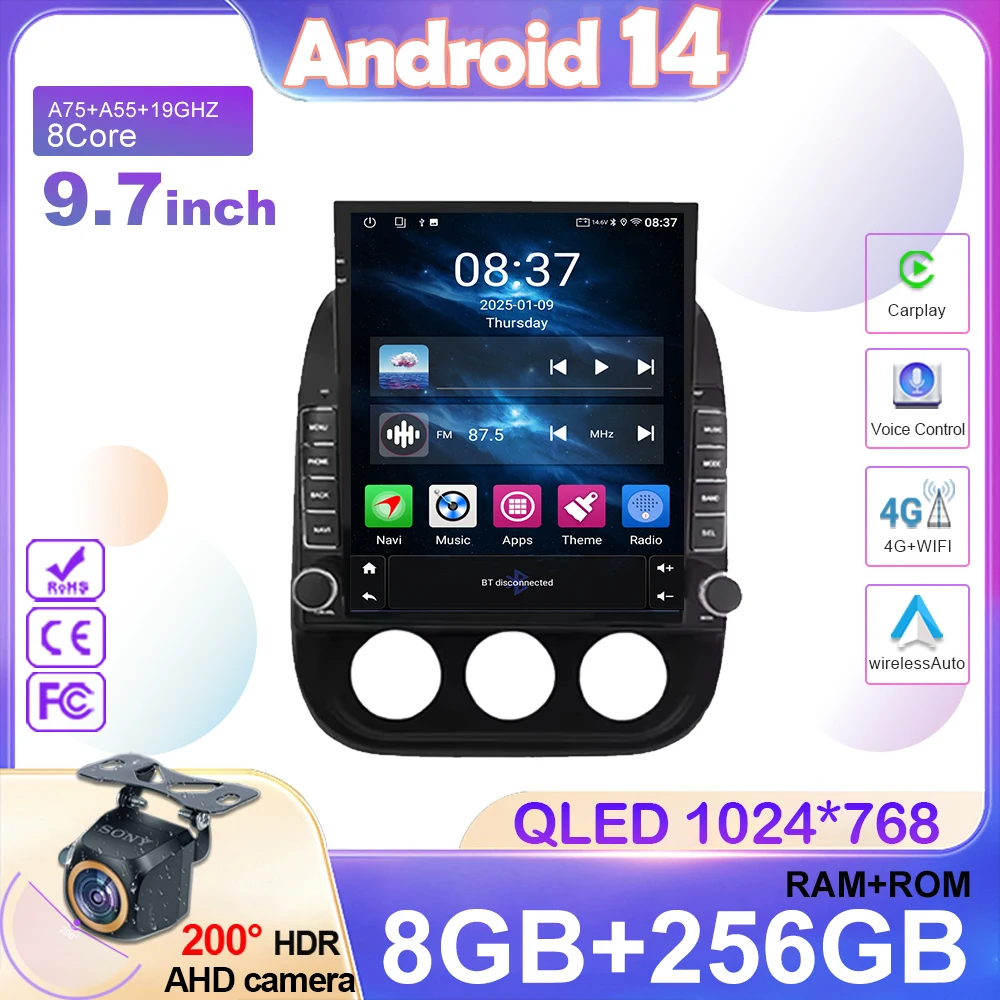 4G Car Android For Jeep Compass Patriot 2011 - 2017 Auto Radio Multimedia Player GPS Navigation Carplay QLED Screen No 2din DVD