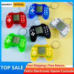 Mini consola de juegos portátil con mango colgante, llave clásica, consola de juegos nostálgica, juegos de fiesta, alivia el aburrimiento y la felicidad