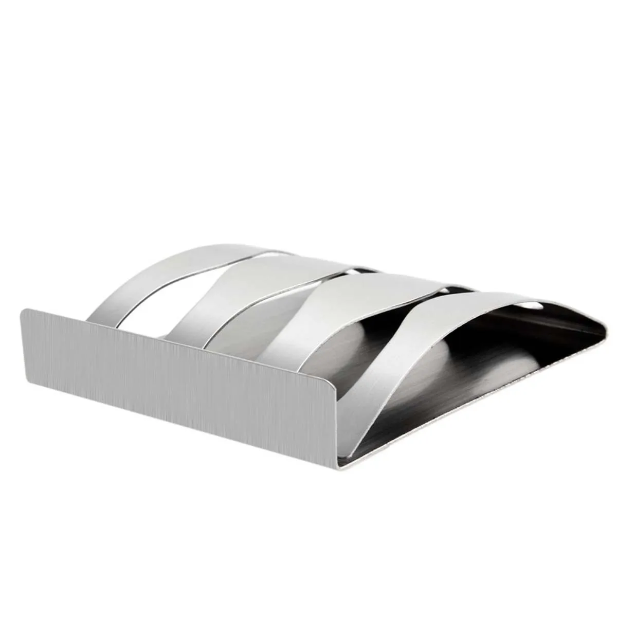 

Elegant Toothbrush Holder Rack Space Saving Simple Installation No Drilling Stainless Steel Wall Mount Bathroom Box