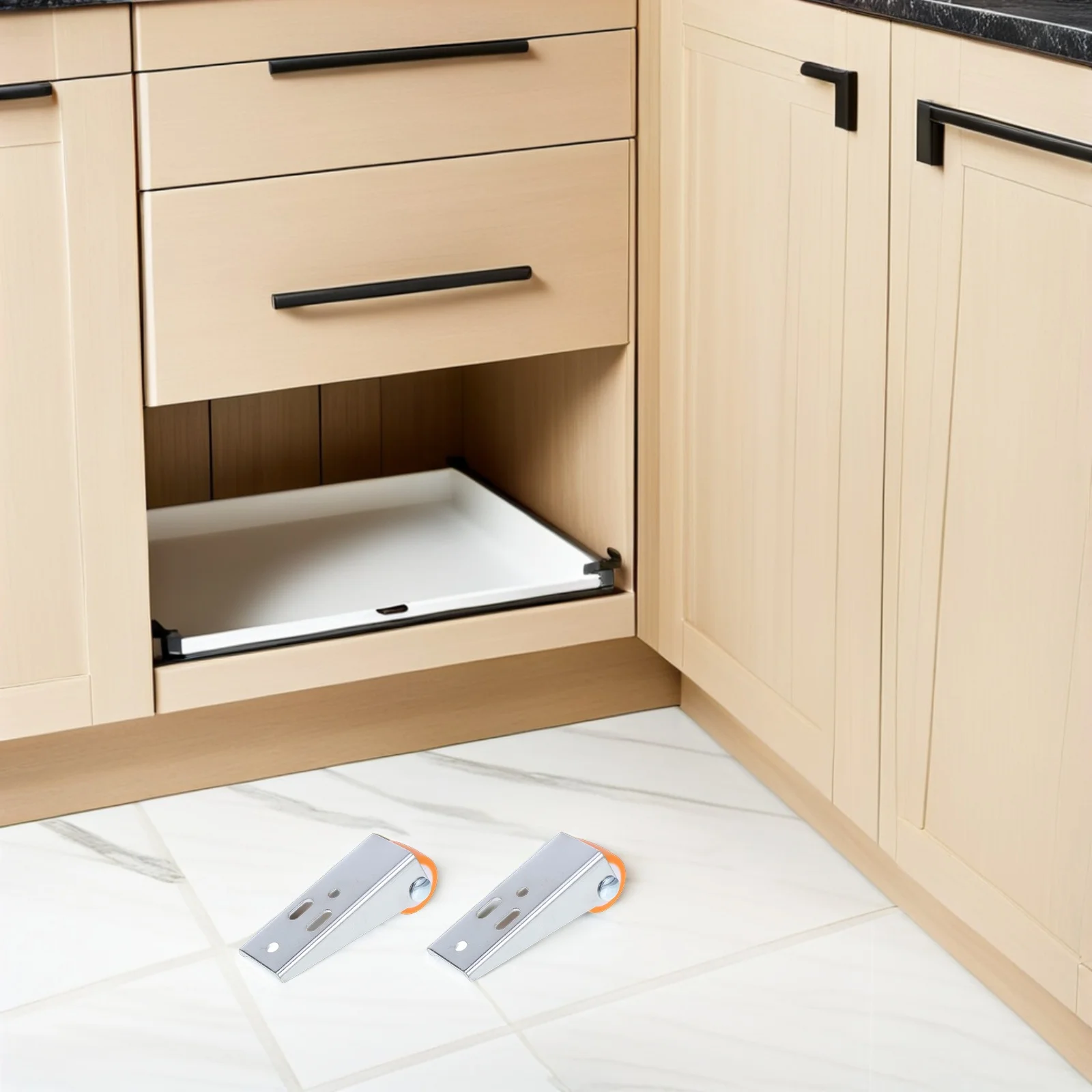 

6Pcs Door Bottom Support Wheels Wooden Gate Wheel Vertical Bottom Mount Heavy Duty Furniture Casters Anti-Sag Repair Rollers