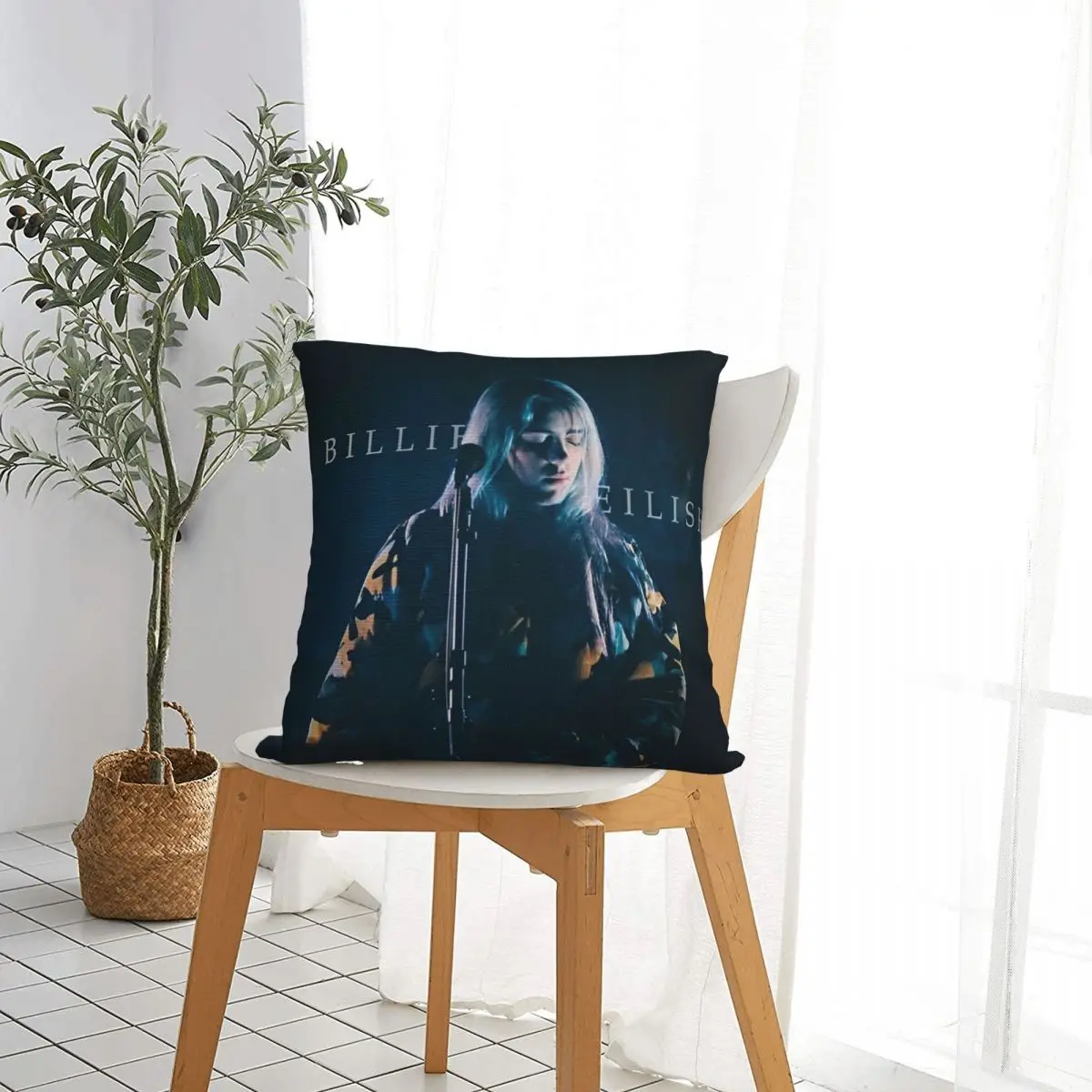 Famous Singer B-Billie Singer Pillowcase Polyester Cushion Cover Decorative Throw Pillow Case Cover Bed Wholesale 45*45cm