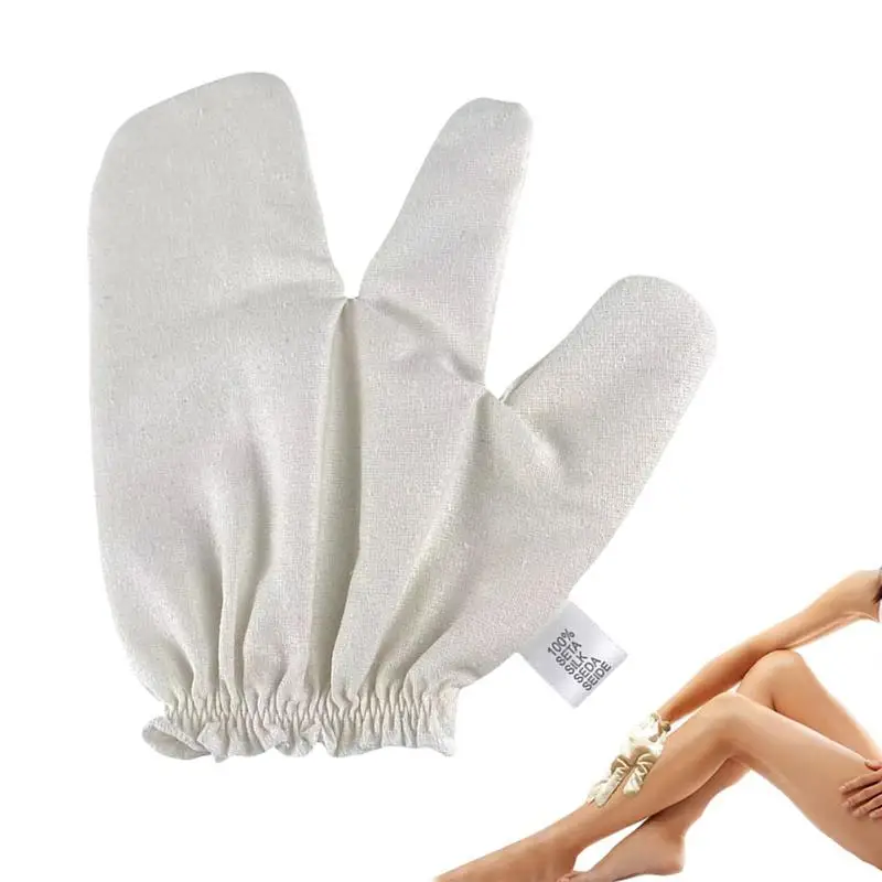 1 Stück Garshana-Handschuhe, rohe Seide, rohe Seidenhandschuhe, Garshana-Peeling, Badmassage, Schrubbhandschuh, seidig weich, Peeling-Badehandschuh