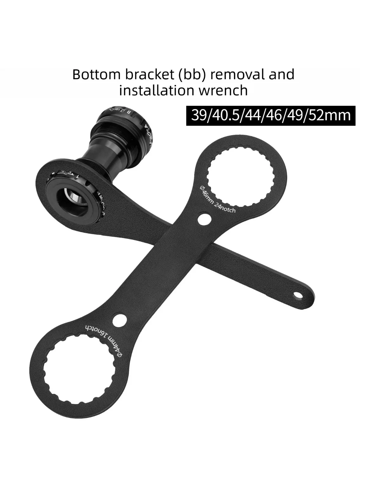 AliExpress NONE Bicycle Bottom Bracket Wrench 44/46/39/40.5/49/52mm 16/24 Notch T47 Notch for IXF GXP Install Repair Bike Tool
