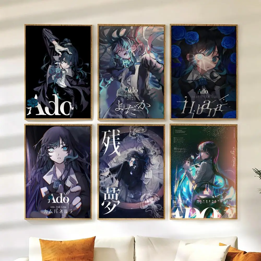 Japanese singer A-Ado Poster Wall Stickers HD Painting Self Adhesive Art Decals for Bedroom Living Room Home Decor