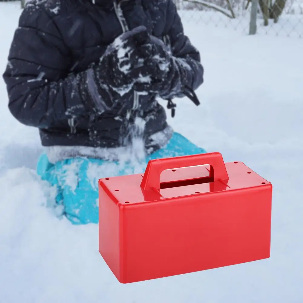 Snow Fort Block Maker przydatne wielokrotnego użytku kolor czerwony letni piasek zamek cegła Maker Mold zabawka dla malucha dla dzieci