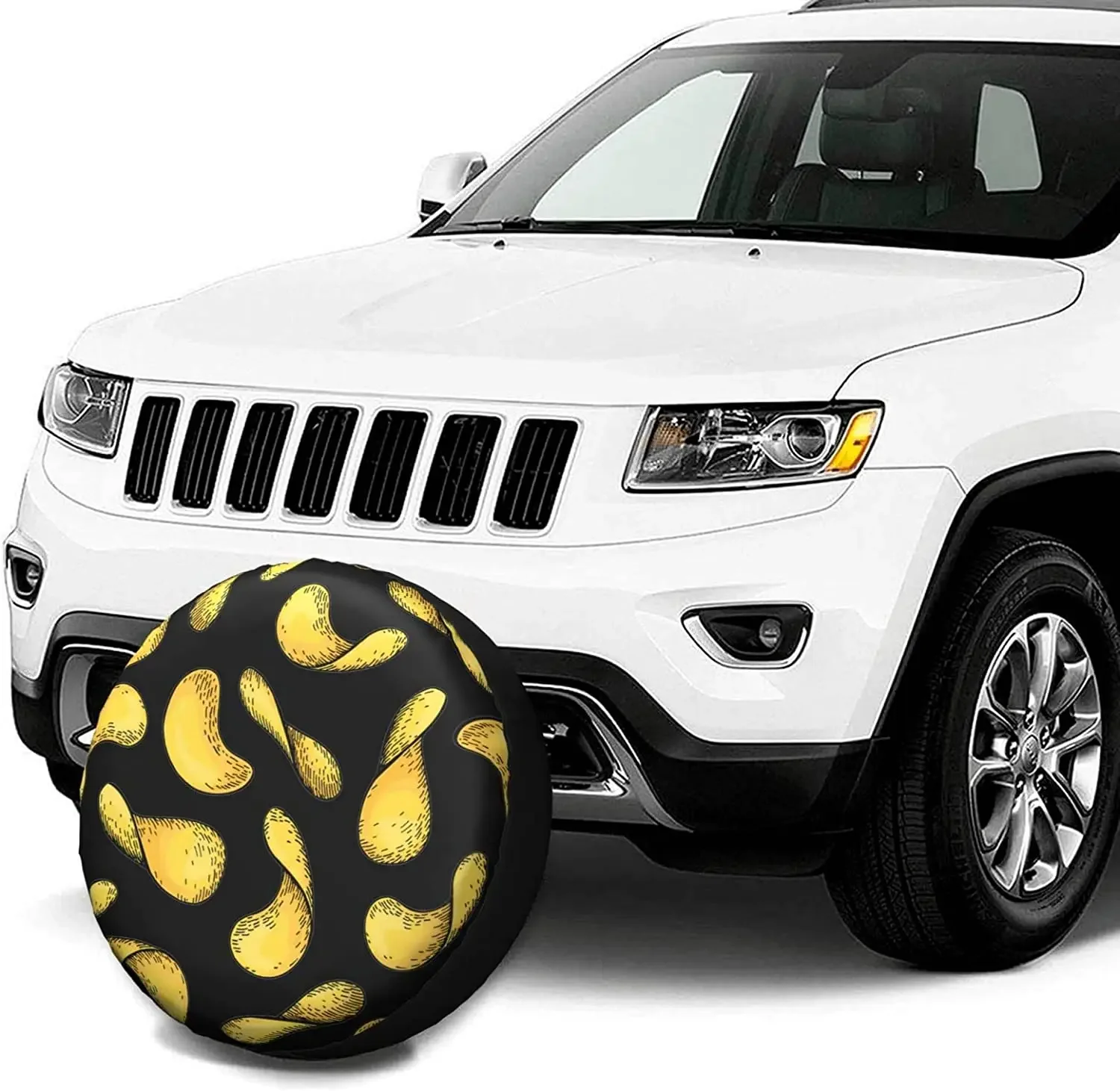 Potato Chips Pattern Tires Cover Car Tire Protection Cover Cloth Waterproof Tire Cover Spare Tire Guard