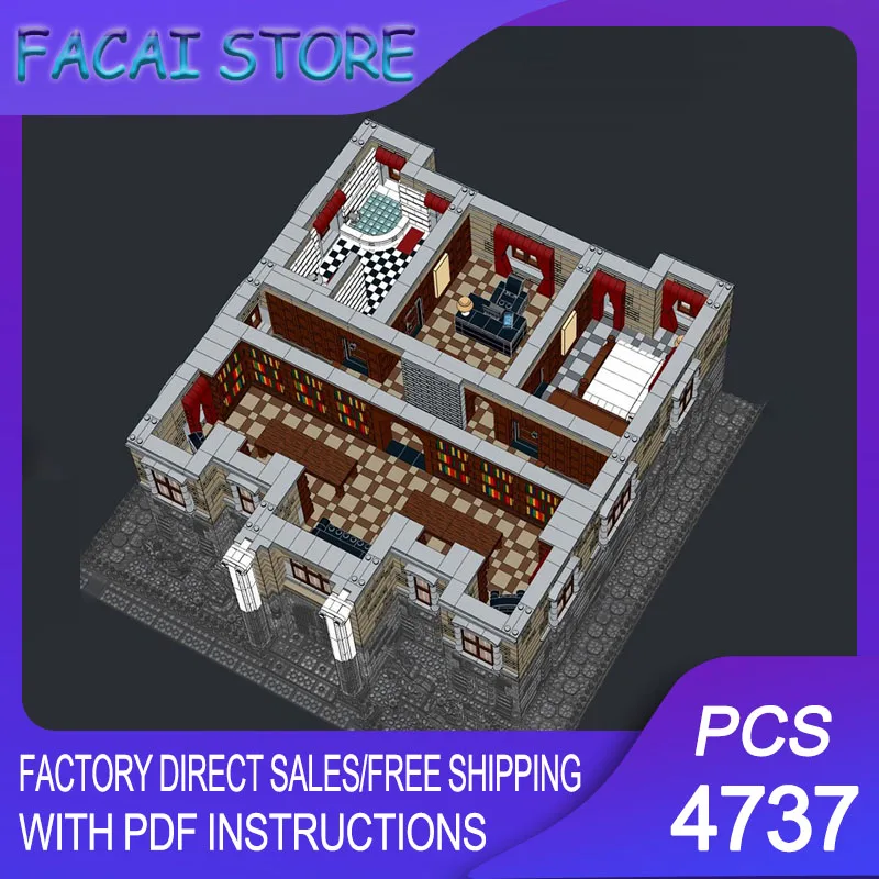 

Famous Movie Model Moc Building Bricks Modular Manor - Upper Floor Model Technology Blocks Christmas DIY Toy Construction Gifts