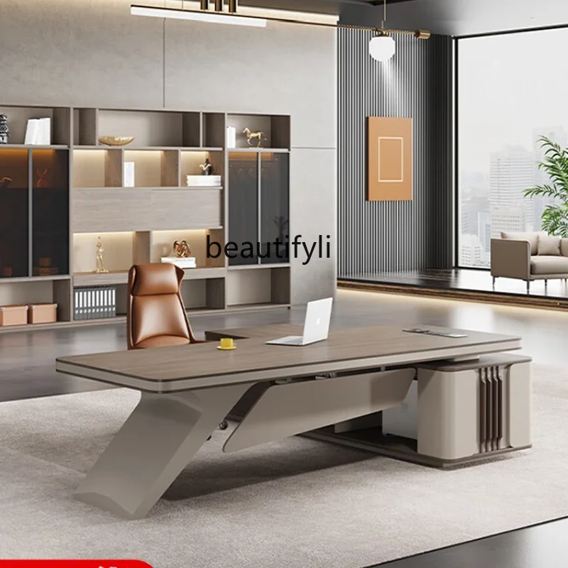 Boss Desk President Leadership Office Head Desk Supervisor Manager Desk and Chair Combination