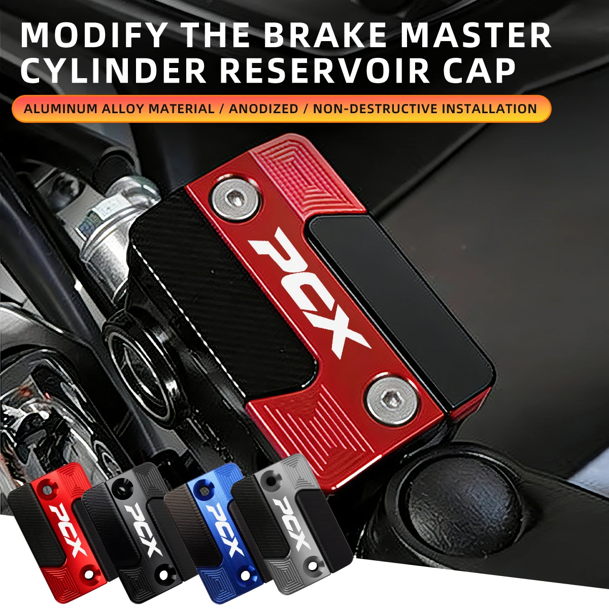 Motorcycle CNC Aluminum Front Brake Reservoir Fluid Tank Oil Cup Cover For PCX/Forza/MT/Force/SYM MMBCU/Husky/UHR150