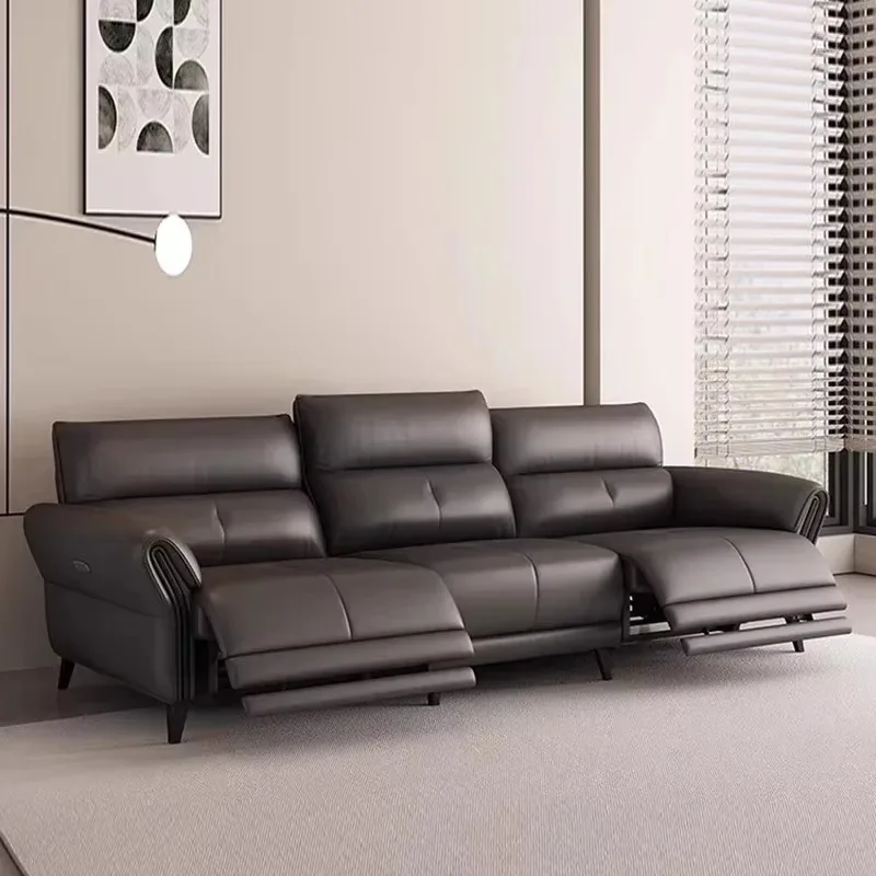 

Waterproof Armrest Electric Sofa Leather Extension Extendable Oversized Recliner Sofa Modern Luxury Divano Sottovuoto Furniture