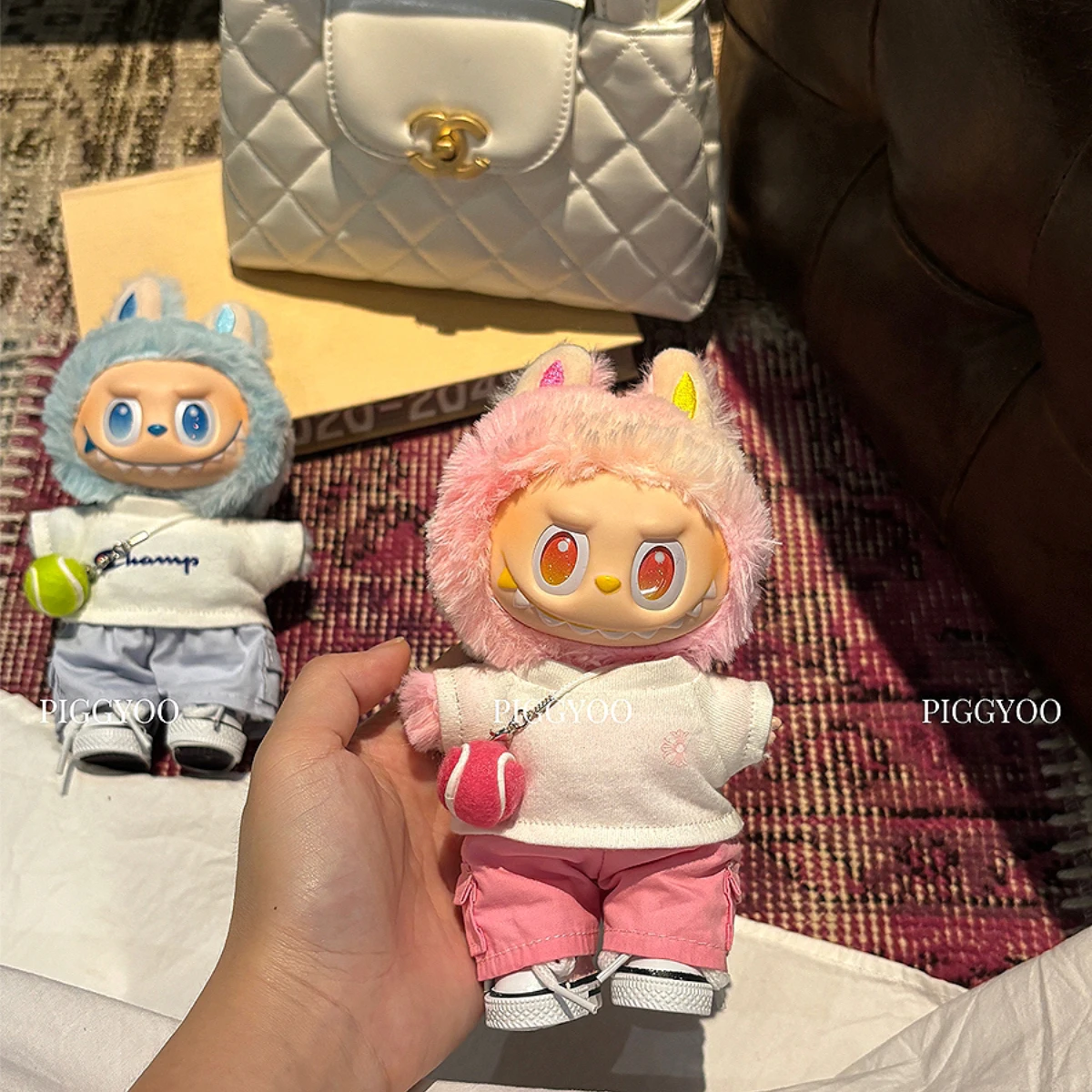 

Мини-кукольная одежда, аксессуары для одежды для Ropa Labubu 15-17 см и хлопковая кукла 10 см, рубашка, рваные джинсы, комплект одежды