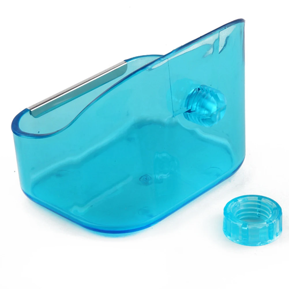 

Small Animal Feeder For Rabbit Guinea Pig Chinchilla Durable Bpa-Free Food Bowl Screw Mount Easy Install Blue Pet Bowl