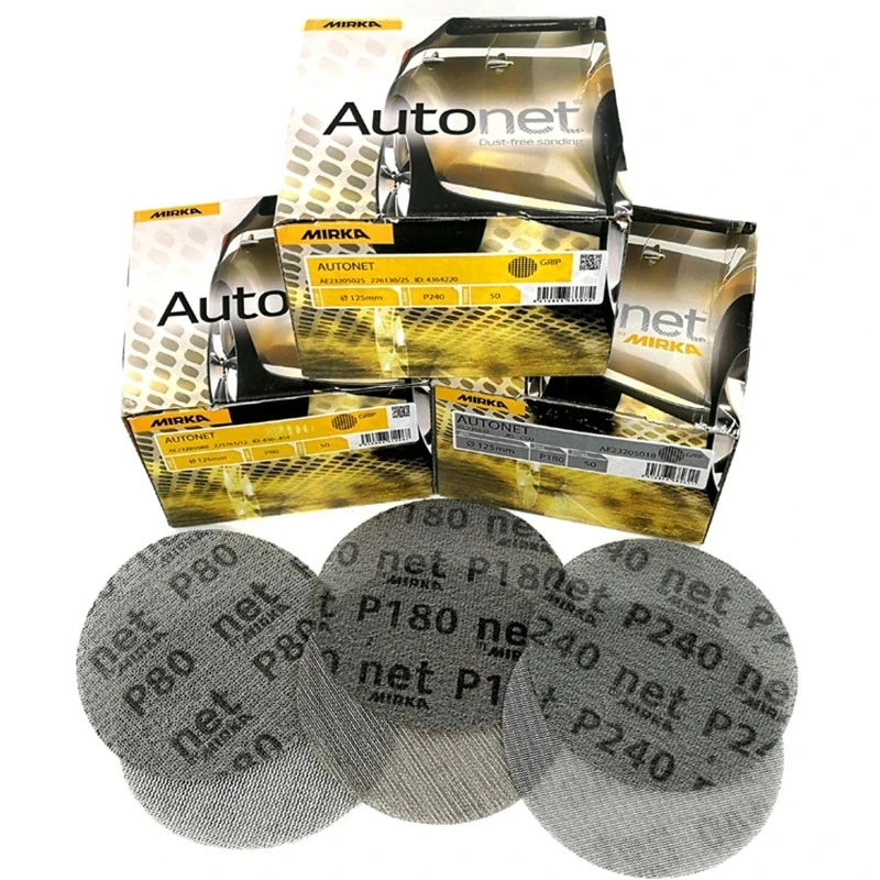 10Pcs Mesh Abrasive Dust Free Sanding Discs 5 Inch 125mm Anti-Blocking Dry   Grinding Mesh Sand Disc Sandpaper 80 To 240 Grit