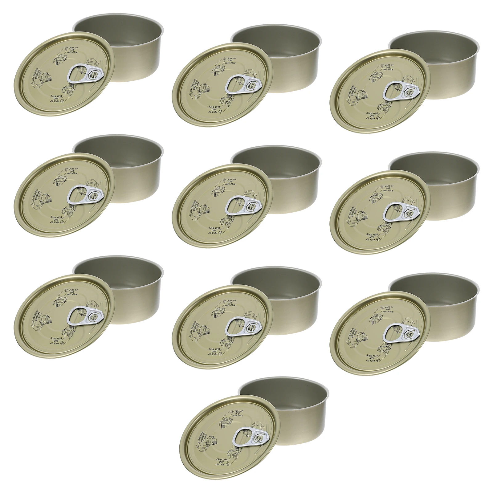 

10pcs Iron Mouth Empty Can Small Metal Containers Lids Airtight Kitchen Food Storage Sealed Tinplate Tea Container Dog Cat Pet