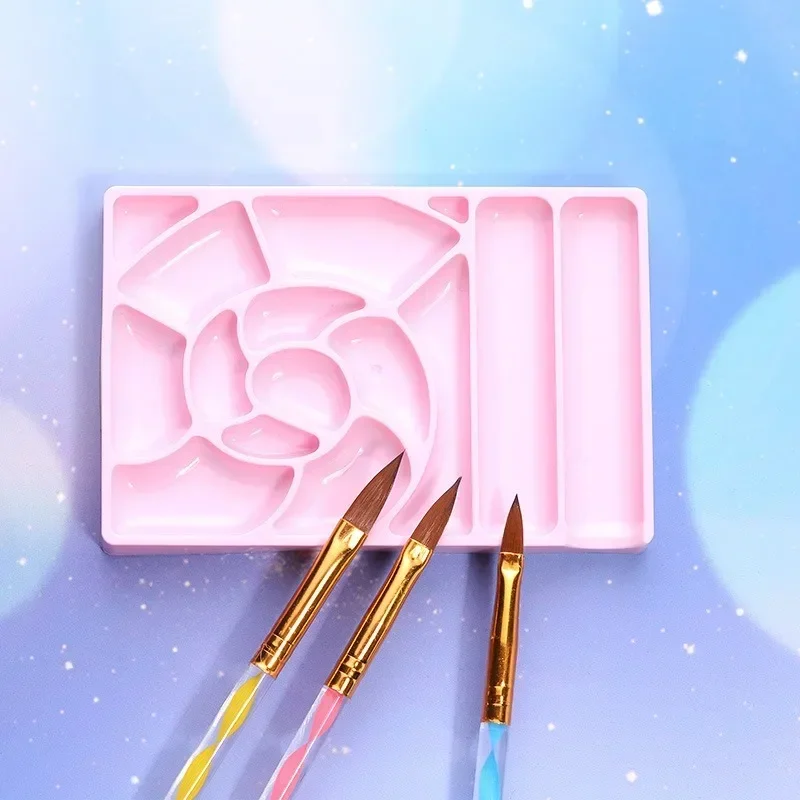 일본 플라스틱 매니큐어 접착제 색상 혼합 플레이트 광선 요법 접착제 물 색상 헤일로 염료 디스플레이 네일