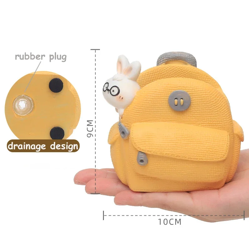 2027 Schoolbag x Animal Mini Planter for Succulents Plants, Decorative Flower Pot Fairy Garden Ornaments, Home Tabletop Decorati
