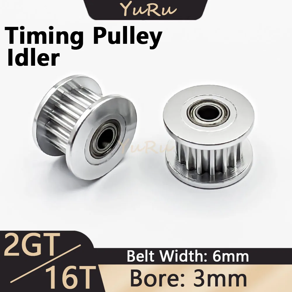 

2GT 16 Teeth Timing Pulley Bore 3mm Belt Width 6mm 16T Idler Tensioning Wheel Open Synchronous 3D Printer Parts Tensioning Wheel