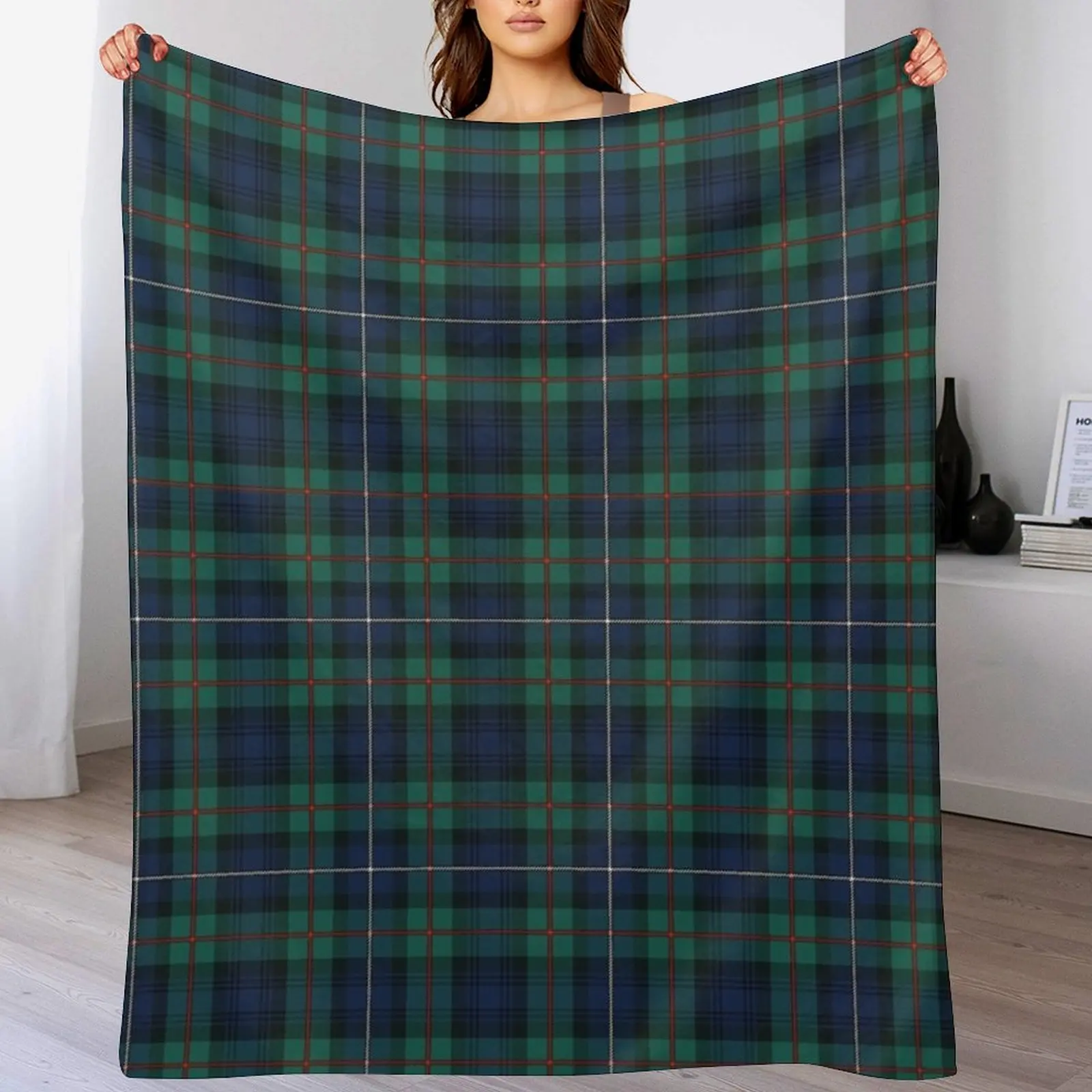 

Robertson Plaid Tartan Pattern Throw Blanket Cozy Sofa Blanket for TV Watching Napping