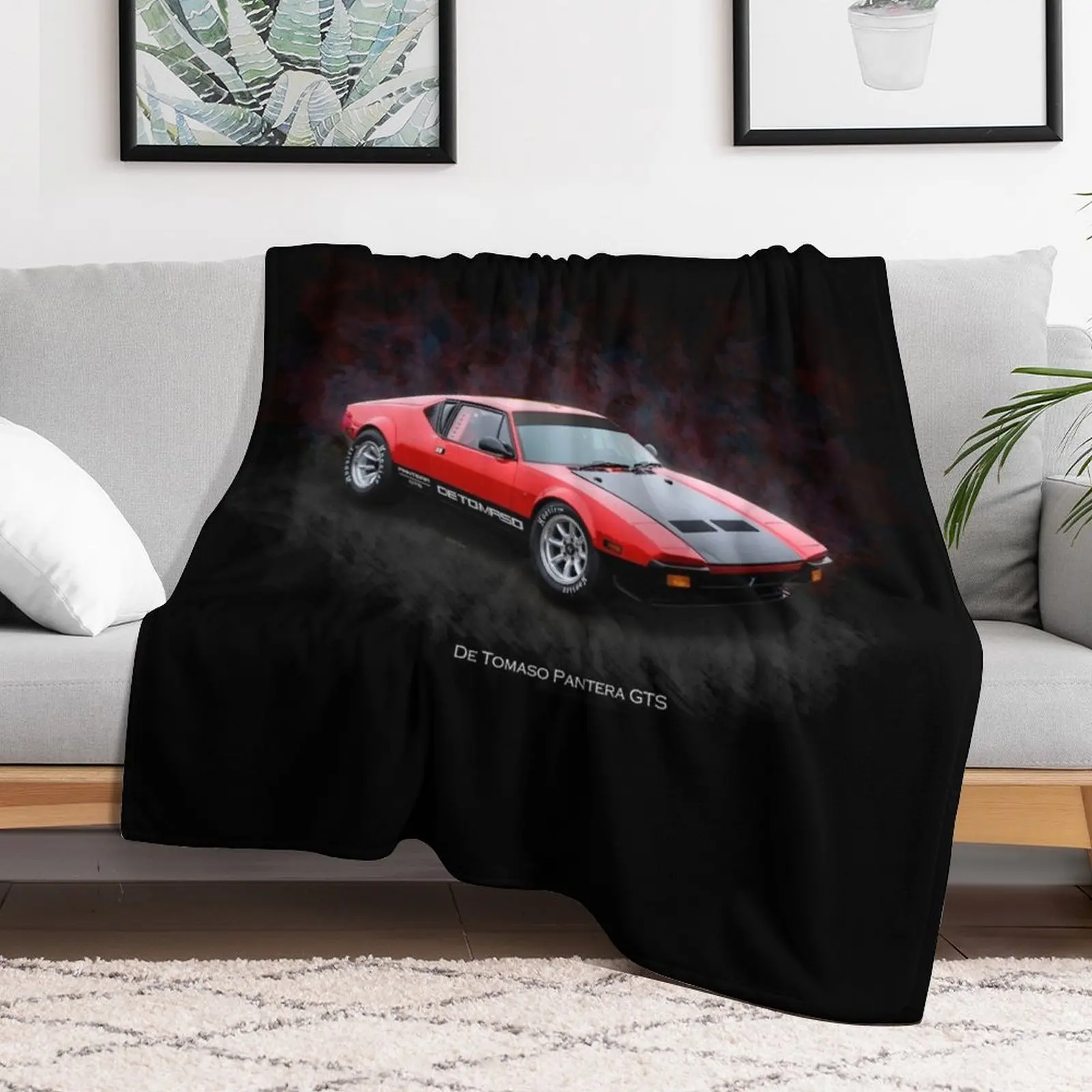 1972 De Tomaso Pantera GTS Throw Blanket halloween Soft Beds cosplay anime blankets and throws Blankets