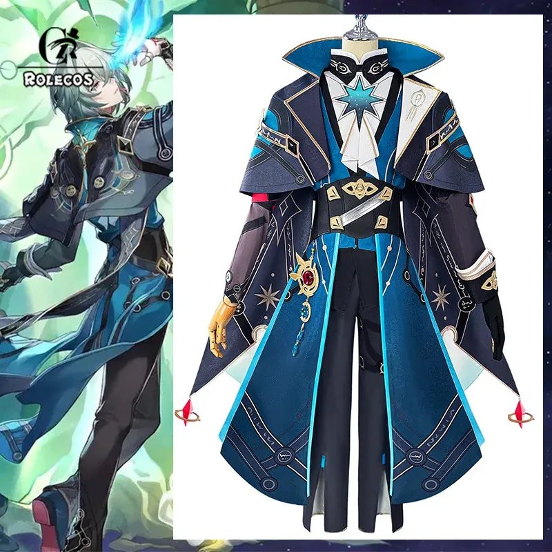 

ROLECOS Honkai Star Rail Anaxa Cosplay Costume Demised Scholar Anaxa Men Suit Halloween Carnival Party Uniform