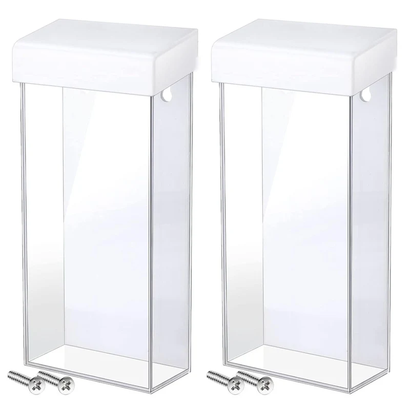 2 Pcs Acrylic Outdoor Brochure Holder for 4x9 Inch Brochure Outdoor Wall Mount for Signs, Mailboxes, and Decorations