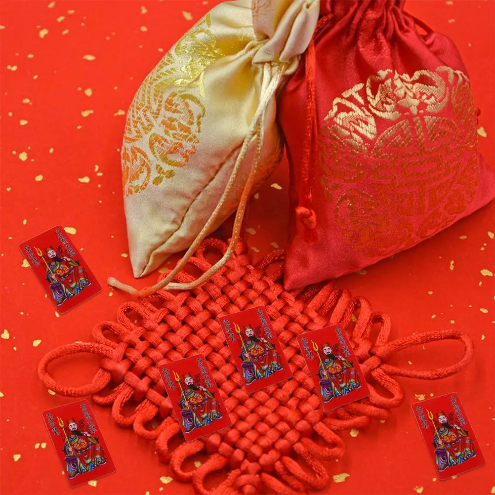 20Pcs Chinese Lunar Year 2025 Snake Card Wu Sui General Peace Amulet for Protection Good Fortune Luck Auspicious Energy