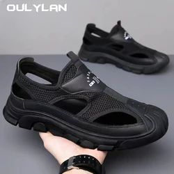 Men Sandals Summer Leisure Beach Holiday Sandals Men Shoes 2024 New Outdoor Sneakers Male Roman sandals Comfortable Casual