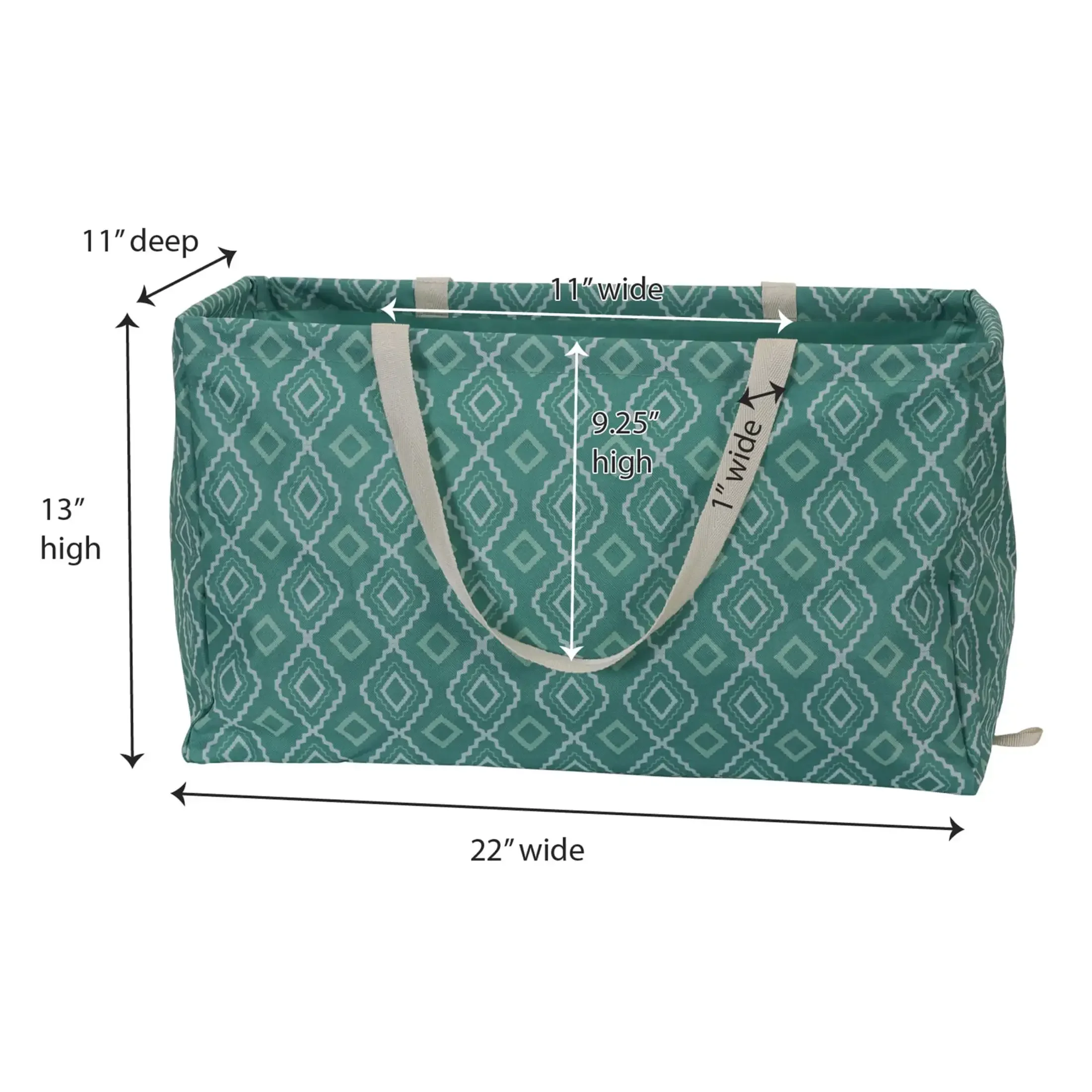 Teal Diamond Krush Container All-Purpose Utility Tote