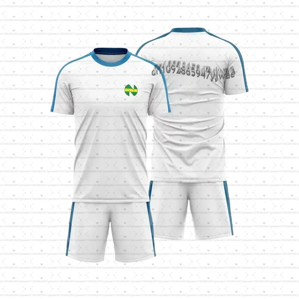 26 Captain Tsubasa Anime 3D-Druck Herren T-Shirt Cosplay Sport Schnelltrocknend Set Herren Trainingsanzug 2-teiliges Set Eltern-Kind-Kleidung – Detail 4