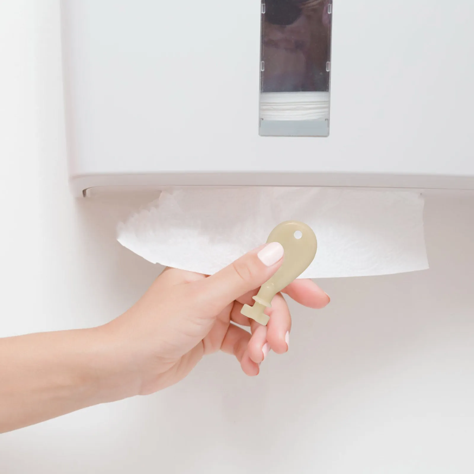 4pcs Universal Paper Towel Dispenser Key Replacement for Toilet Tissue Holder – Plastic Commercial Restroom Accessory