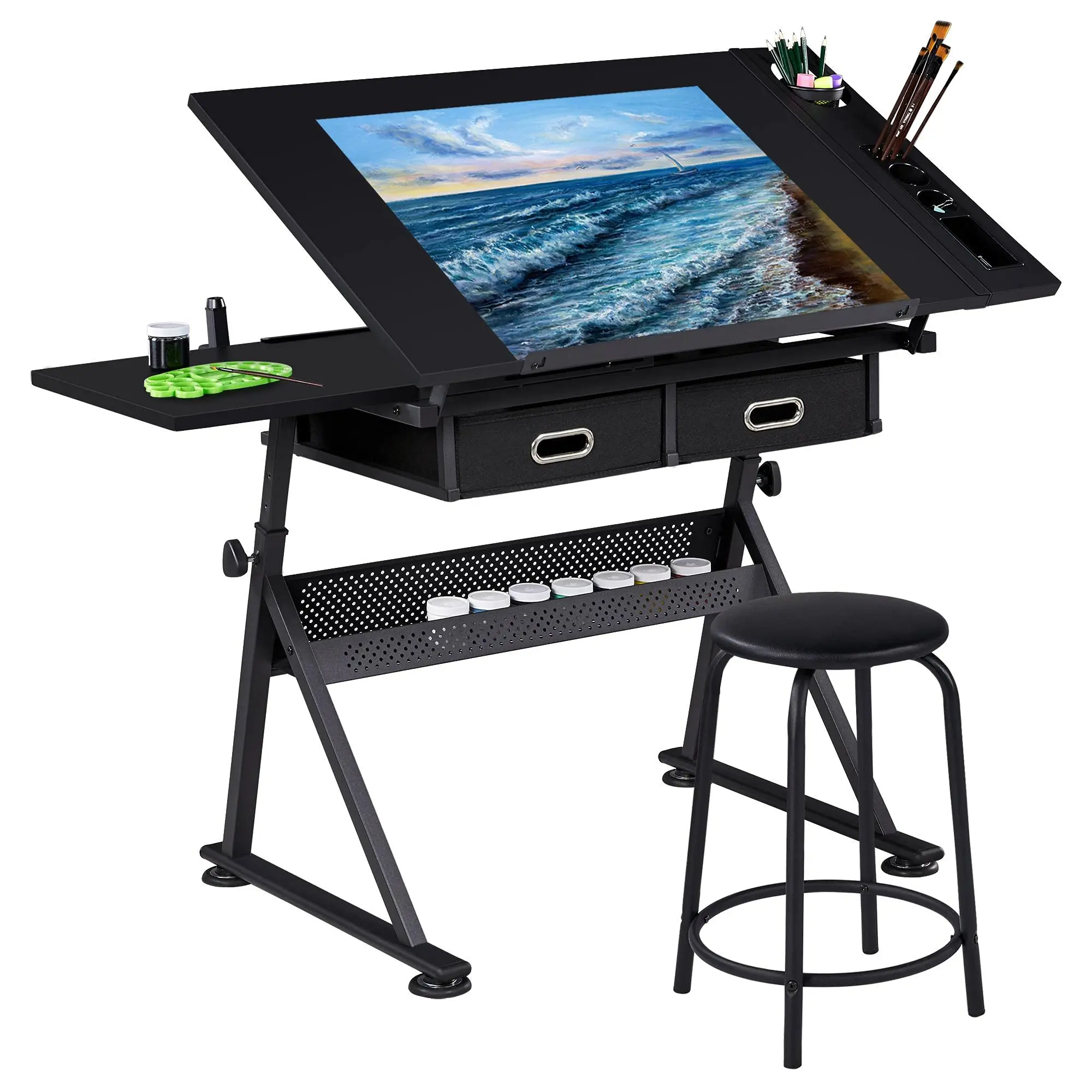 Art Craft Table Drawing Table Height Adjustable Drafting Desk