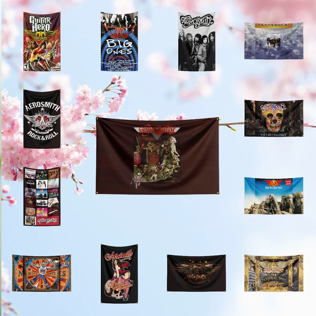 Music BandMusic Band Flag for A-A-er-os-mi-t-h Fans Banner campaign gathering gaming room home ornament Decor Tapestry