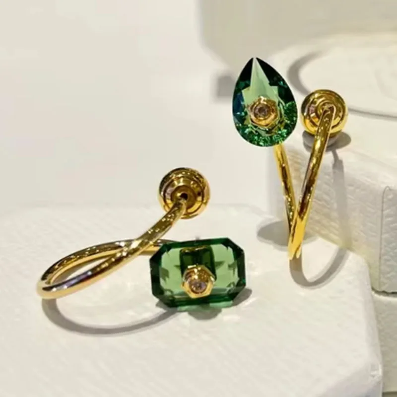 Oryginalny Dellium Luxury Numina Fashion Fine Jewelry Set dla kobiet Bambusowy naszyjnik Kolczyki Bransoletka Pierścionek Akcesoria imprezowe