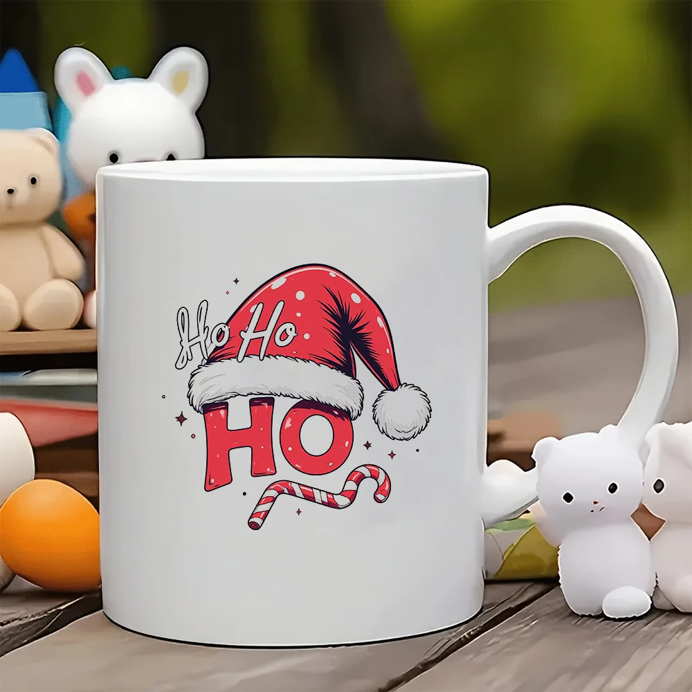 

11oz Cup + Cartoon Santa Hat Design + Kids Cup + Family Office Coffee Cup - Essential Christmas Gift