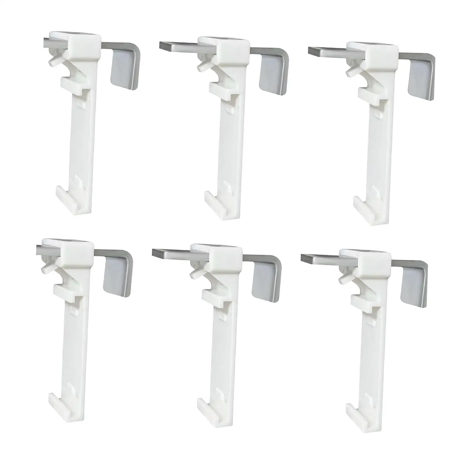 Clamp Holders for Roller Blind Multifunction No Drilling Sturdy 6Pcs for Curtain Panel Shade Double Roller Blinds Balcony