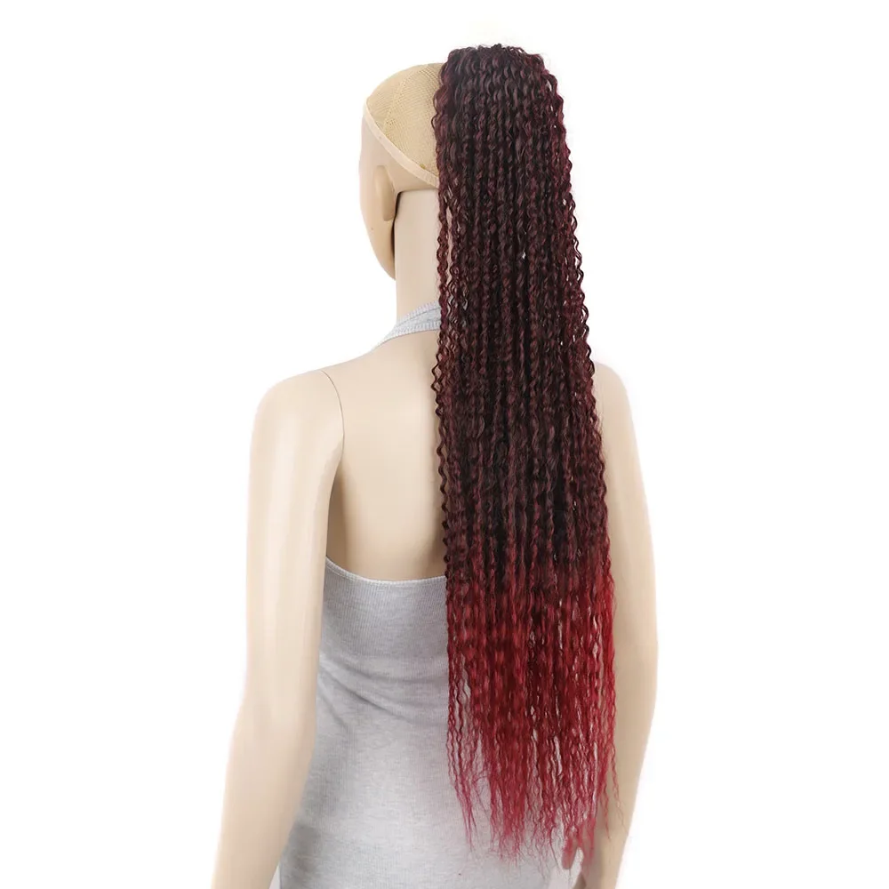 1Pc Drawstring Ponytail Extension Bohemian Curly Synthetic Hair Easy Install For Women Daily Party Hairstyle