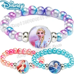 Kawaii Disney Princess Bracelet Anime Cartoon Snow White Ariel Rapunzel Colorful Jewelry Bracelet Toy Birthday Gift for Kids