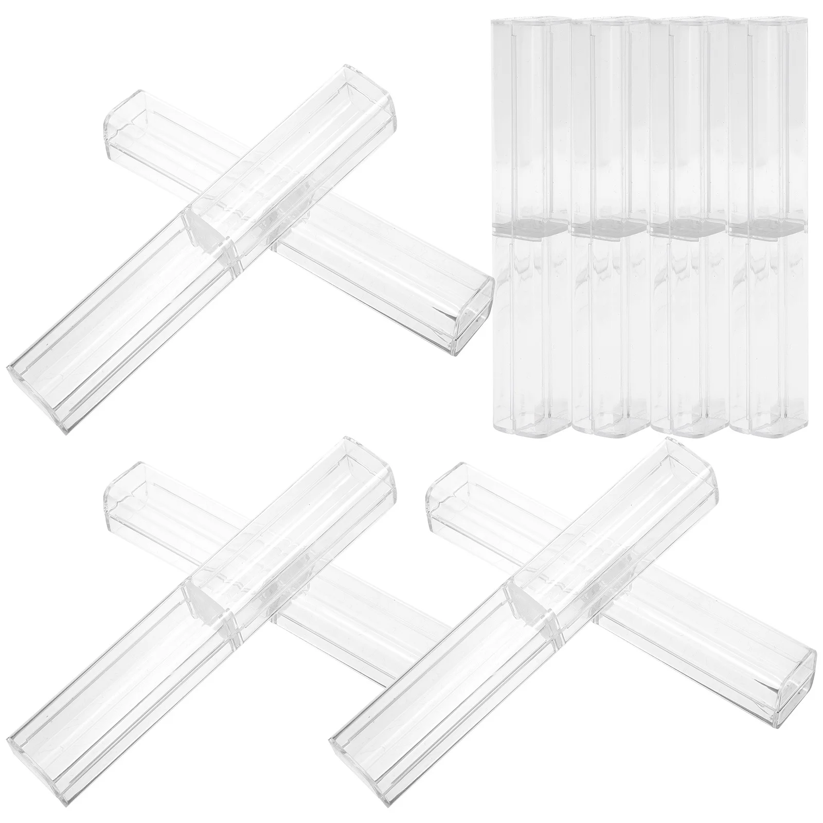 

10 Pcs Clear Pencil Case Small Boxes Large Capacity Cases Plastic Transparent