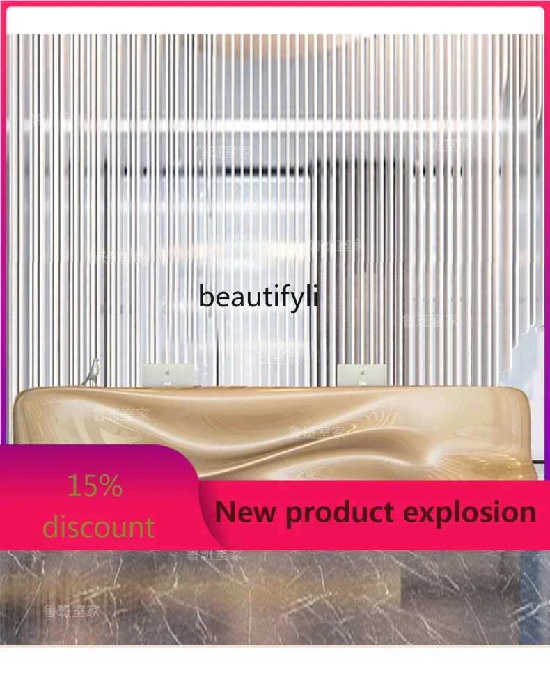 

zzGCreative FRP Special-Shaped Front Desk Hotel Mall Beauty Salon Office Reception Service Cashier