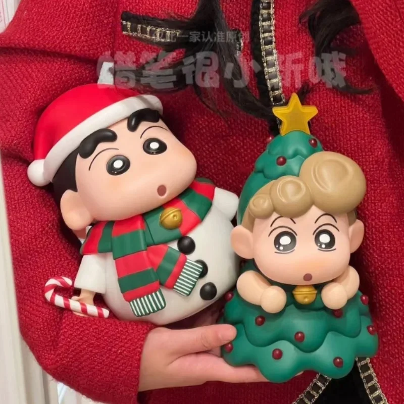 20cm Anime Crayon Shin Chan Figure Christmas Cosplay With Light Action Figurine Collectble Models Toy Christmas Halloween Gifts