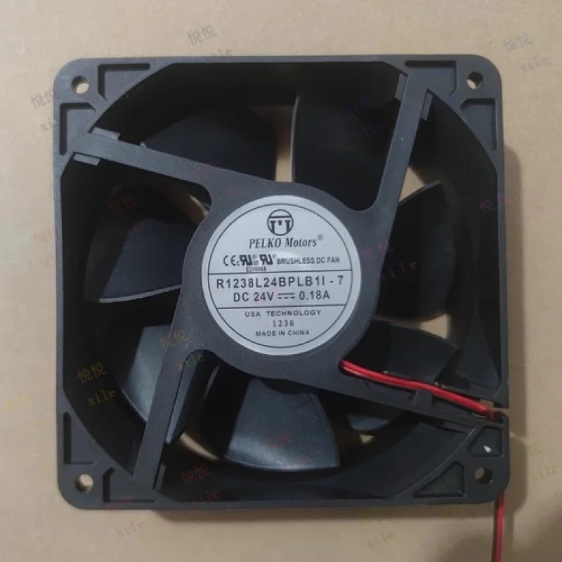 

L+ for PELKOMOTORS R1238L24BPLB1I-7 12038 DC24V 0.18A 12CM 2-Wire Inverter Cooling Fan
