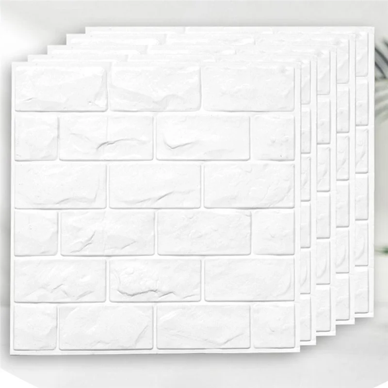 【Superdeals】30 Pcs 3D Wall Panels Peel And Stick Foam Brick Wallpaper Self Adhesive Waterproof Wall Covering Panels For Wall Dec