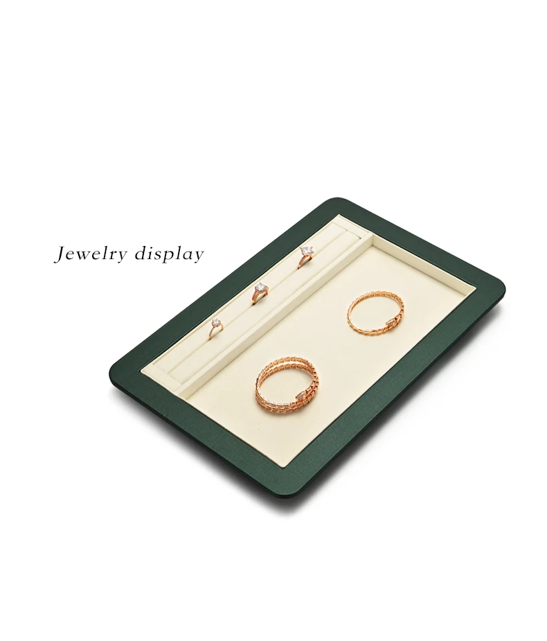 Oirlv Schmucktablett, Premium-Organizer für Ringe, Ohrringe und Armbänder, elegantes weiches Futter, perfekt für die Präsentation und Aufbewahrung von Schmuck – Detail 8