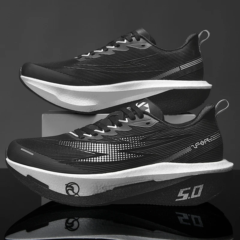 

Trendy Casual Sneakers for Men Lace-up Fashion Breathable Running & Walking Shoes Outdoor Gym Sports Shoes